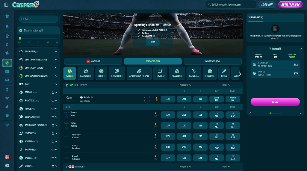 Caspero Casino Sportsspill