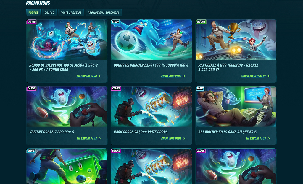 Promotions du casino Caspero