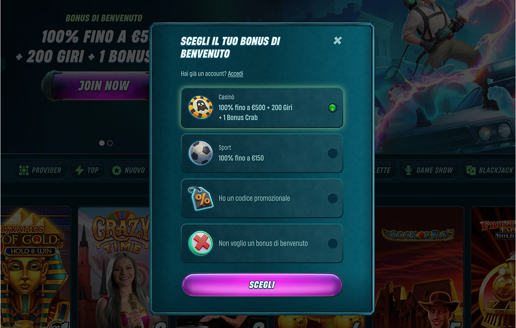 Registro en Caspero Casino